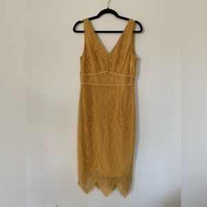 Nanette Lepore Autumn Gold Lace Dress size 10 “Endless Summer”